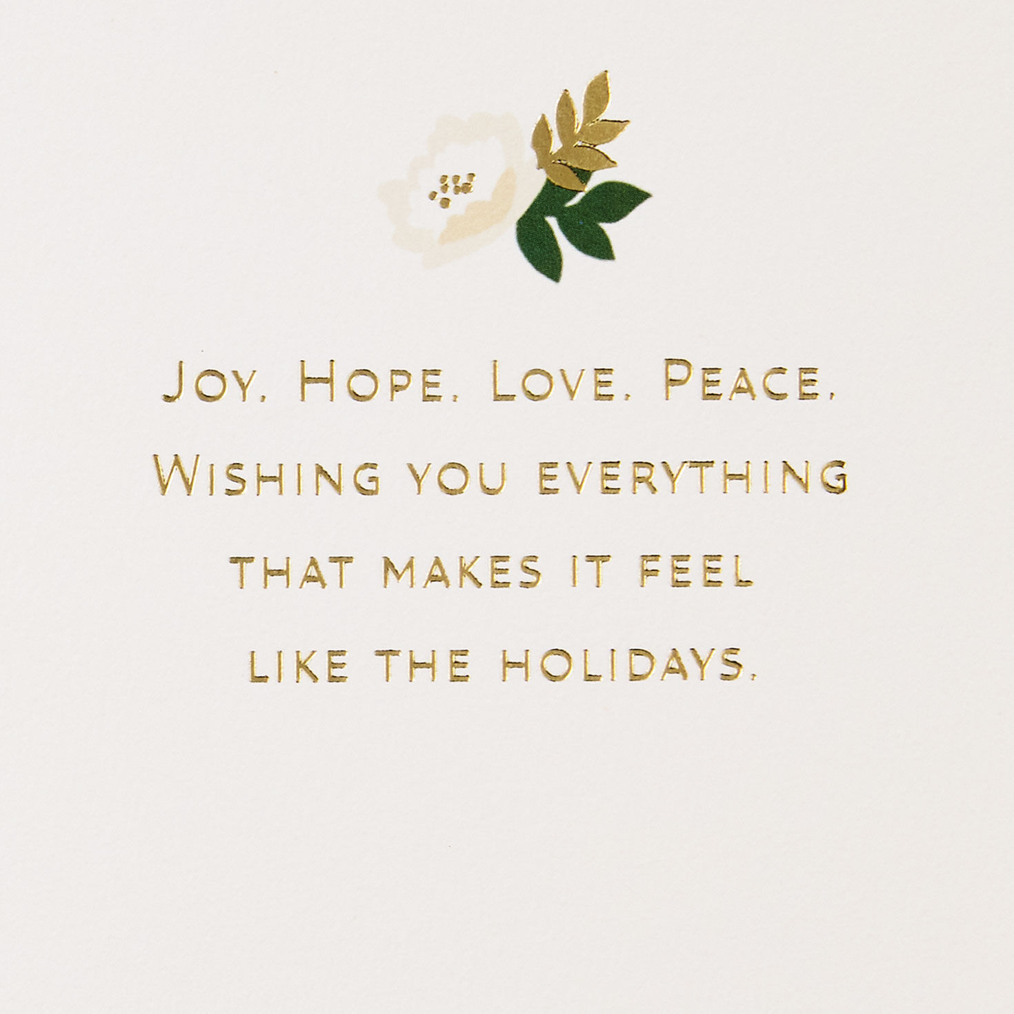 White Floral Wreath Christmas Card Sentiment image number 2