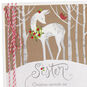Deer and Bird Christmas Card for Sister Card Front Detail image number 5