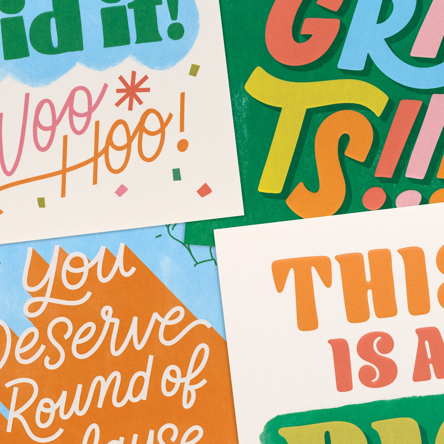 Modern Lettering Congratulations Cards Assortment upclose view image number 5