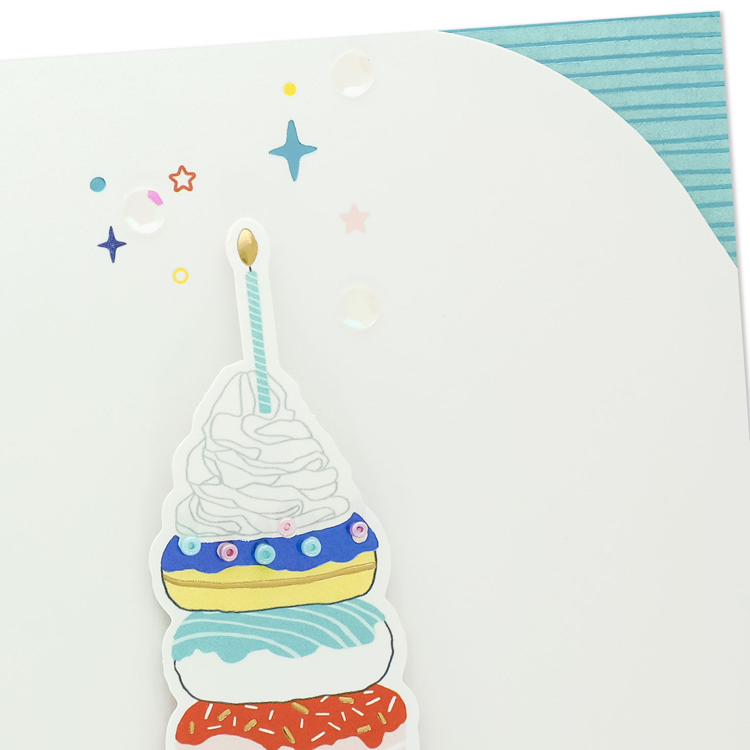 Colorful Stacked Donut Birthday Card Card Front Detail image number 4