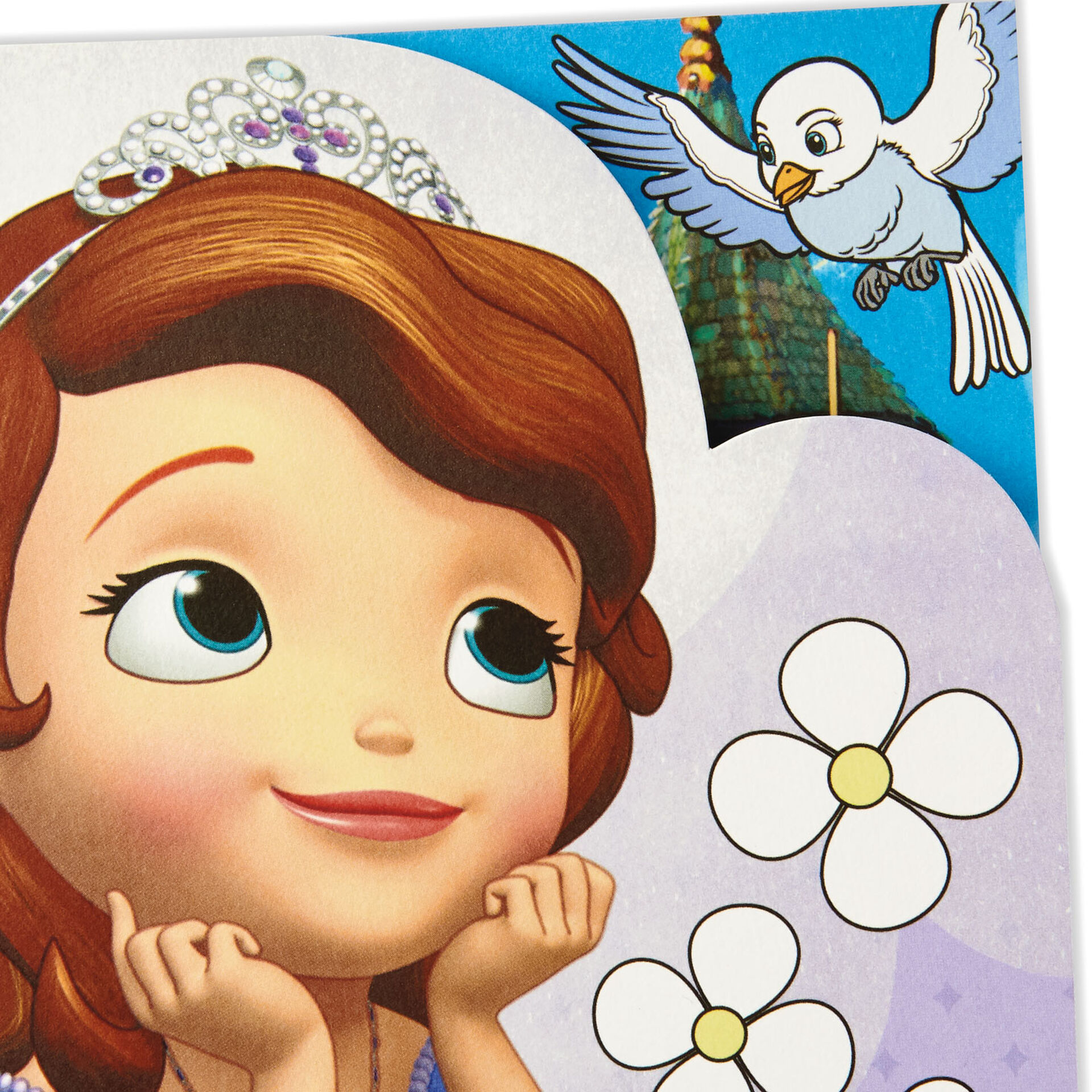 Sofia The First Birthday Card For Granddaughter With Coloring