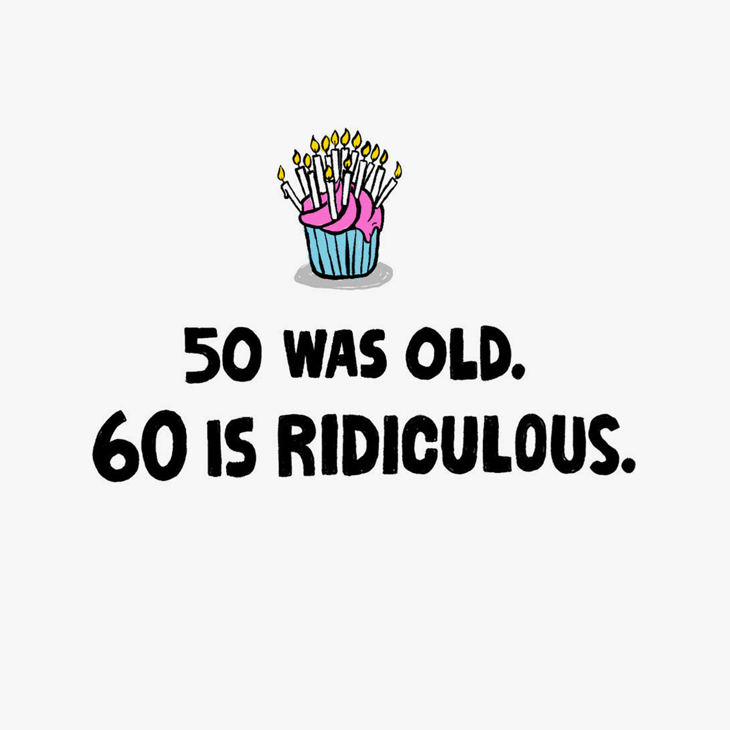 Dog and Cupcake Funny 60th Birthday Card Sentiment image number 2