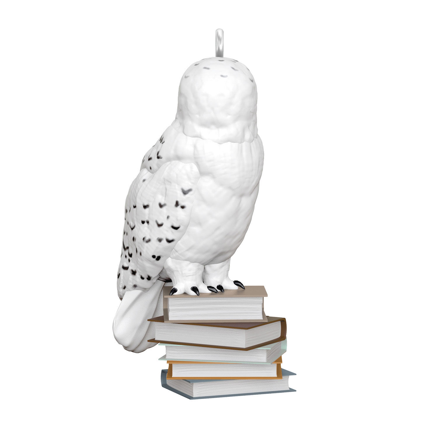 Mini Hedwig on Books Keepsake Ornament back image number 6