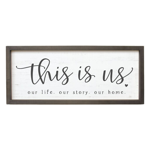 Sincere Surroundings This Is Us Farmhouse Style Wood Sign, 24x10, 