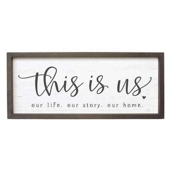 Sincere Surroundings This Is Us Farmhouse Style Wood Sign, 24x10