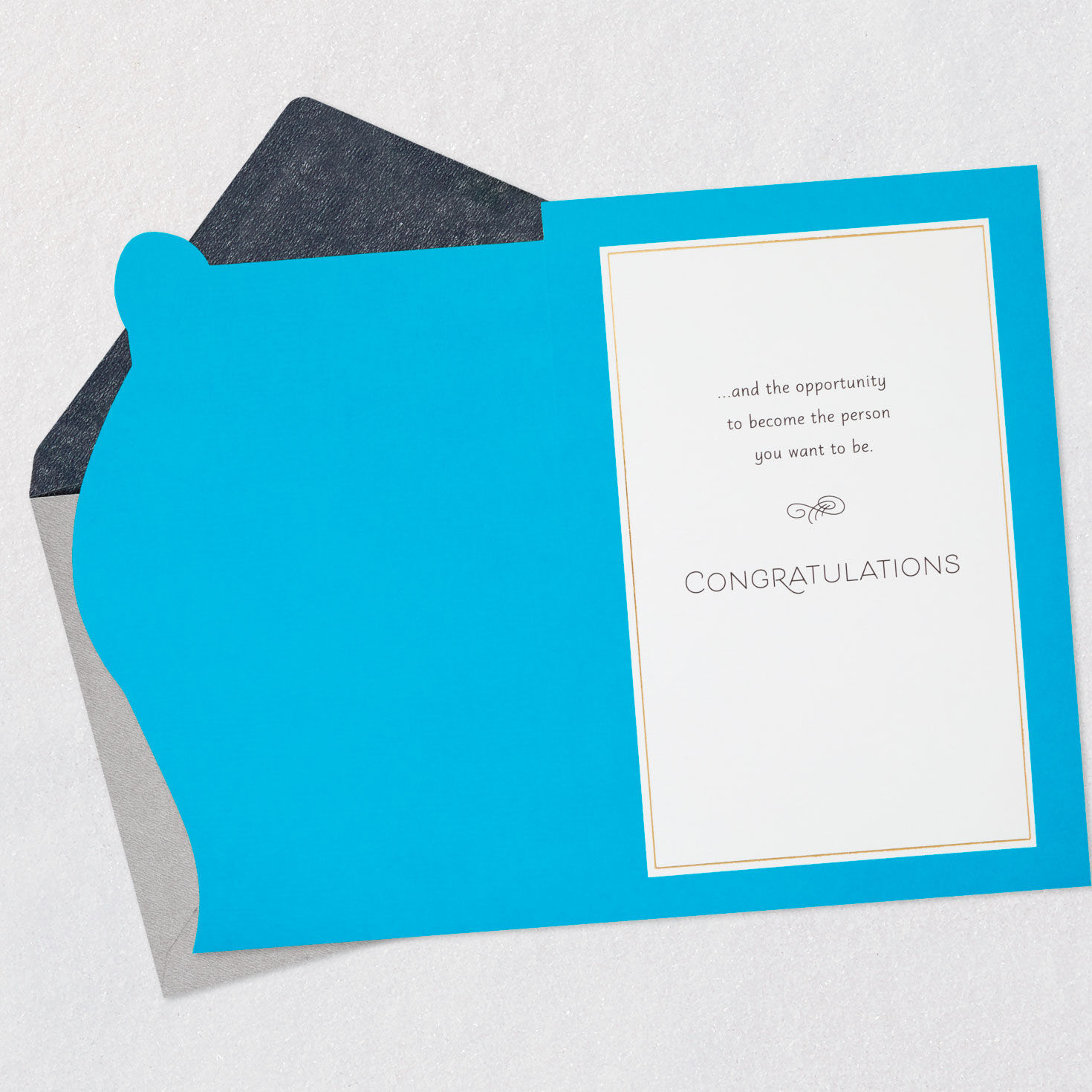 Gold Tassel High School Graduation Card open card with envelope image number 3