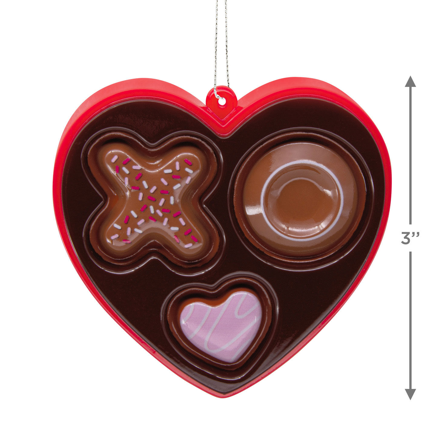 Heart Box of Chocolates Ornament measurement image number 2