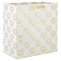 15" Gold Hearts on White Extra-Deep Gift Bag, , large image number 1