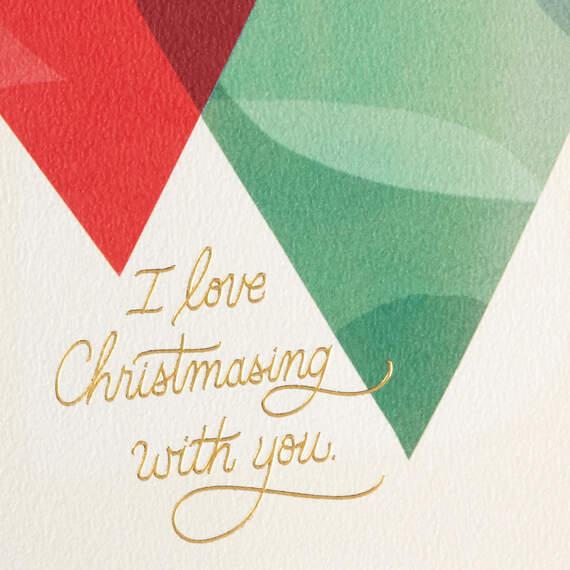 I Love Christmasing With You Romantic Christmas Card, , large image number 4