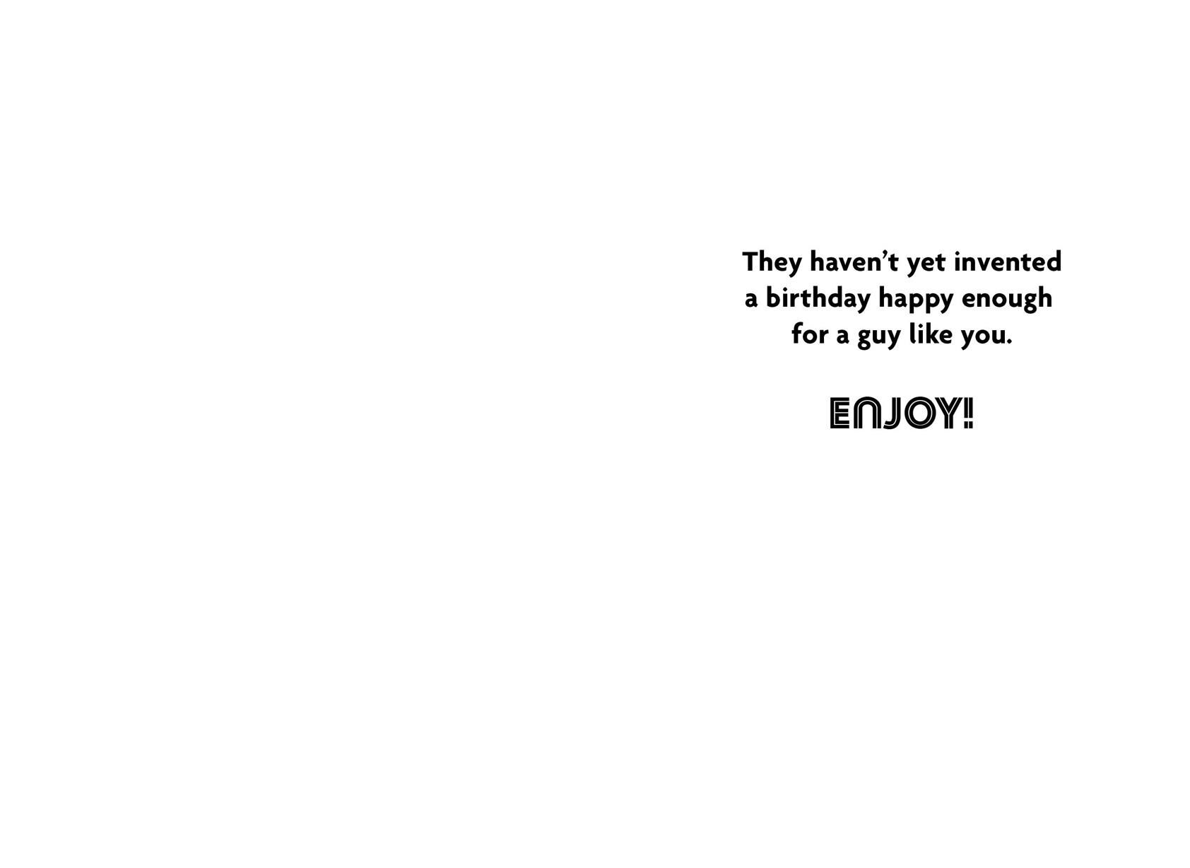 For a Guy Like You Birthday Card