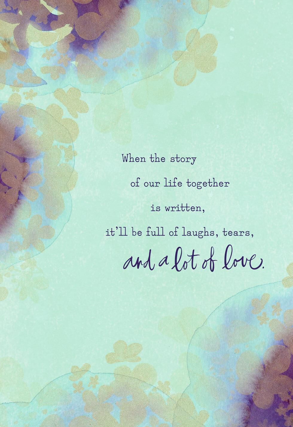 Watercolor Flowers Anniversary Card
