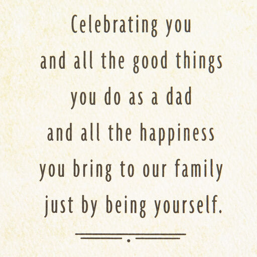 Celebrating You Father's Day Card for Son-in-Law, 