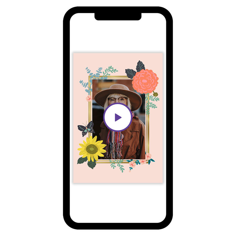Pretty Blush and Blooms Frame eCard