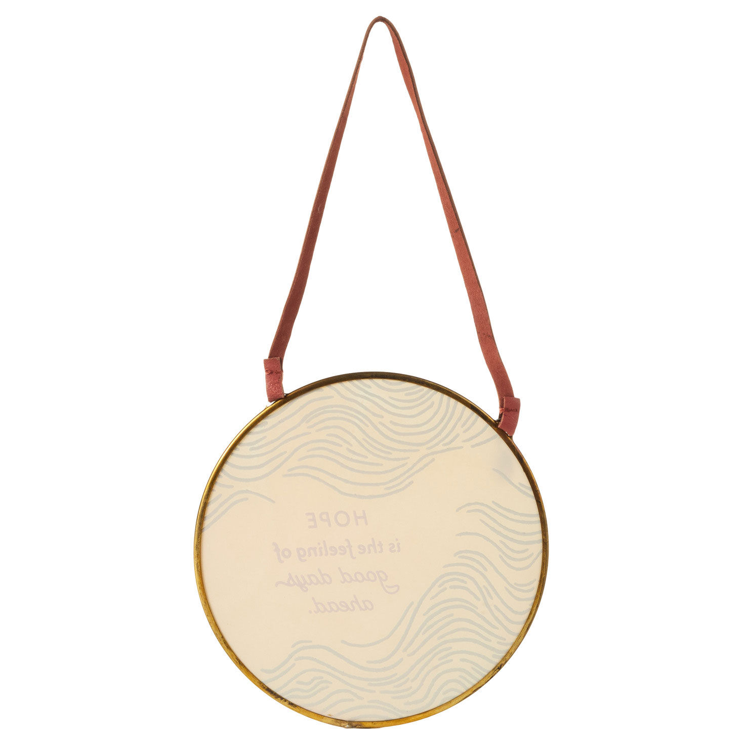 Round Glass Wall Decor With Hope Quote back image number 2