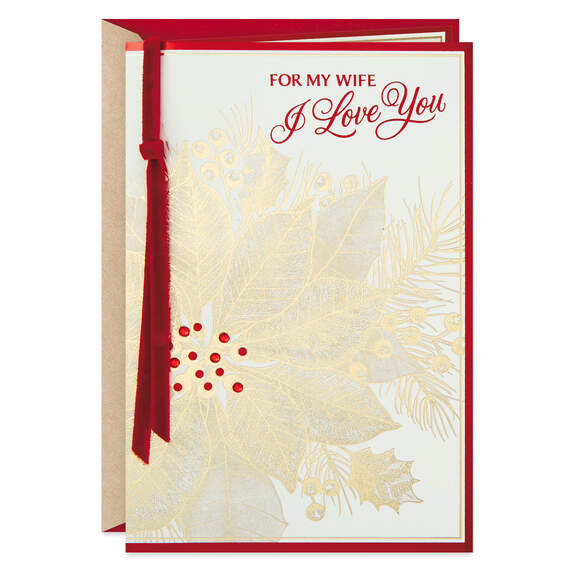 I Love You by My Side Christmas Card for Wife, , large image number 1