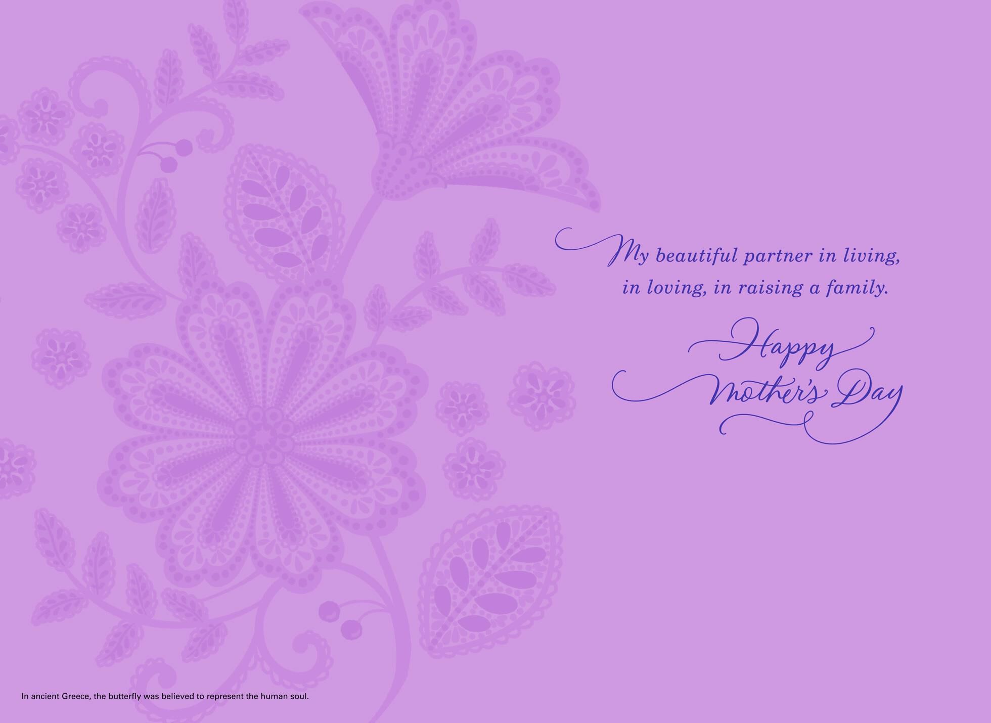 UNICEF Butterfly and Flowers Mother's Day Card For Wife