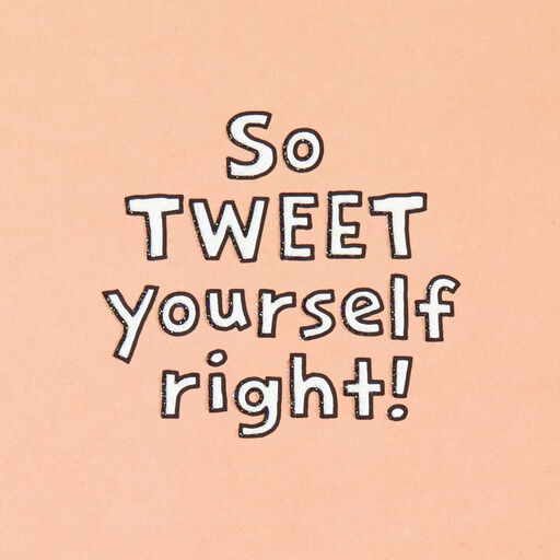 Peanuts® Woodstock Tweet Yourself Right Funny Birthday Card, 