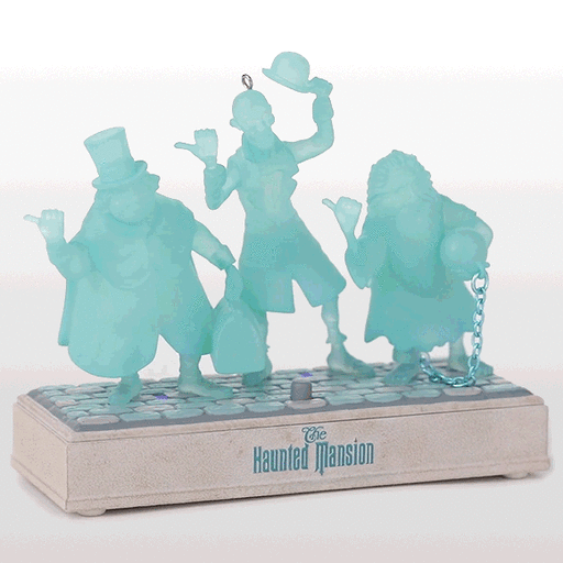 Disney The Haunted Mansion Hitchhiking Ghosts Musical Ornament With Light, 