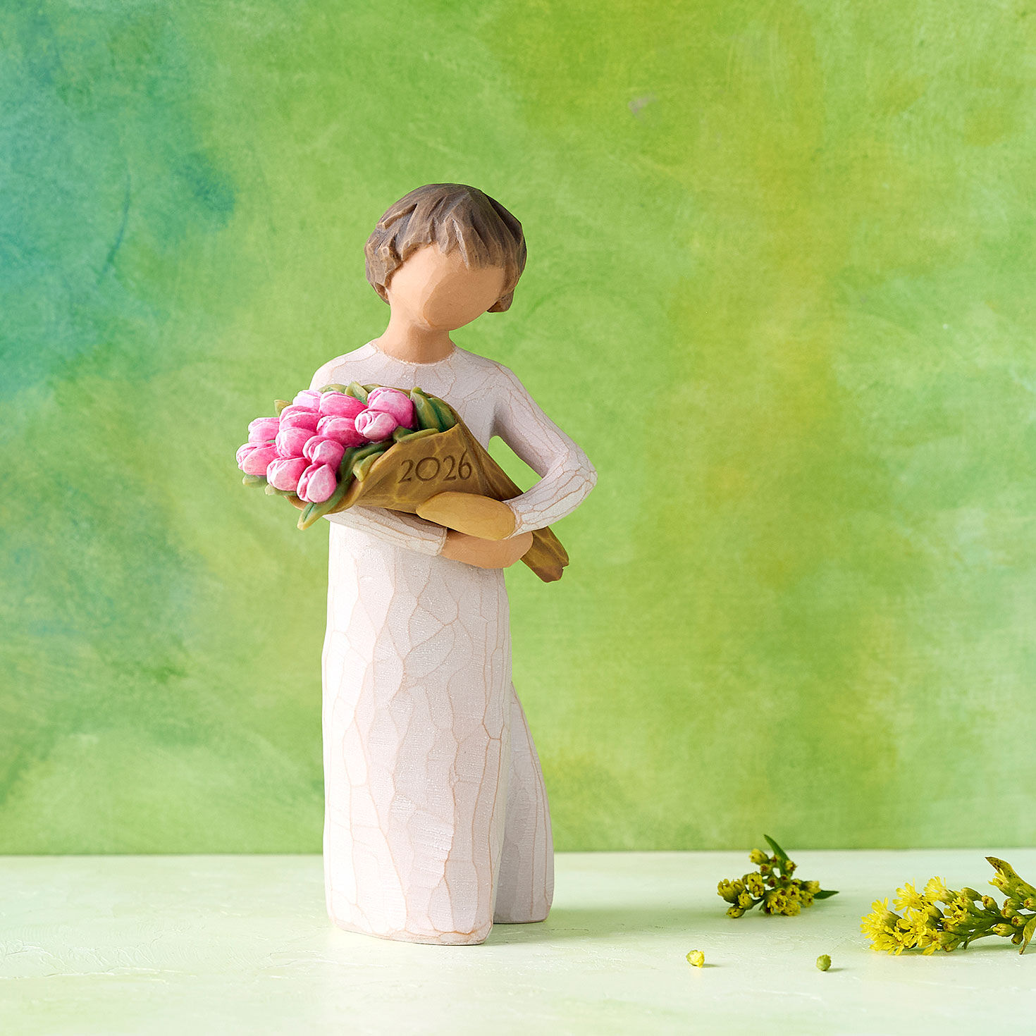 2026 Year-Dated Girl With Flowers Figurine Front image number 4