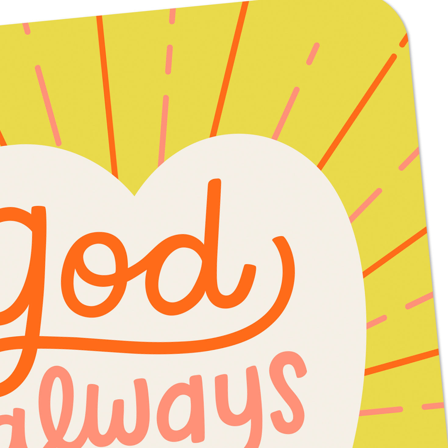 Radiant Heart Religious Blank Card Card Front Detail image number 3