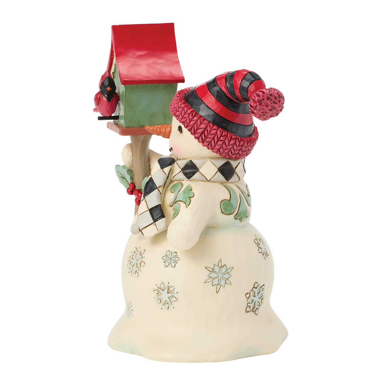 Snowman With Birdhouse Jim Shore Statue Side image number 3