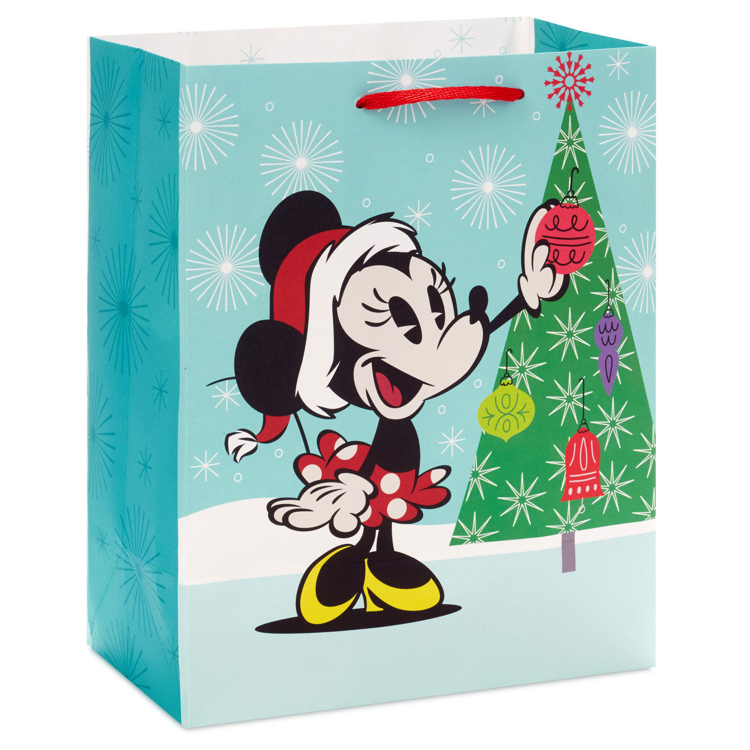 Disney Vintage Mickey Mouse Medium Christmas Gift Bag Back image number 6