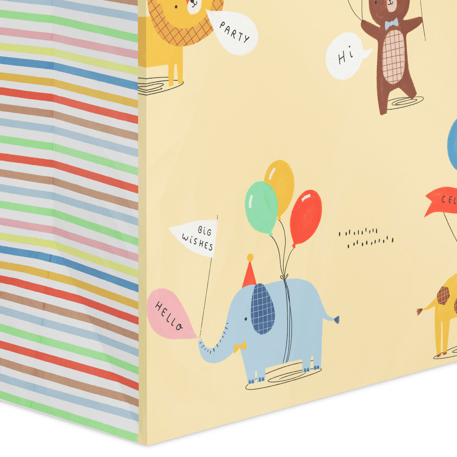 Cute Animals Gift Bag for Baby and Kids' Birthdays Base/Side Detail image number 5