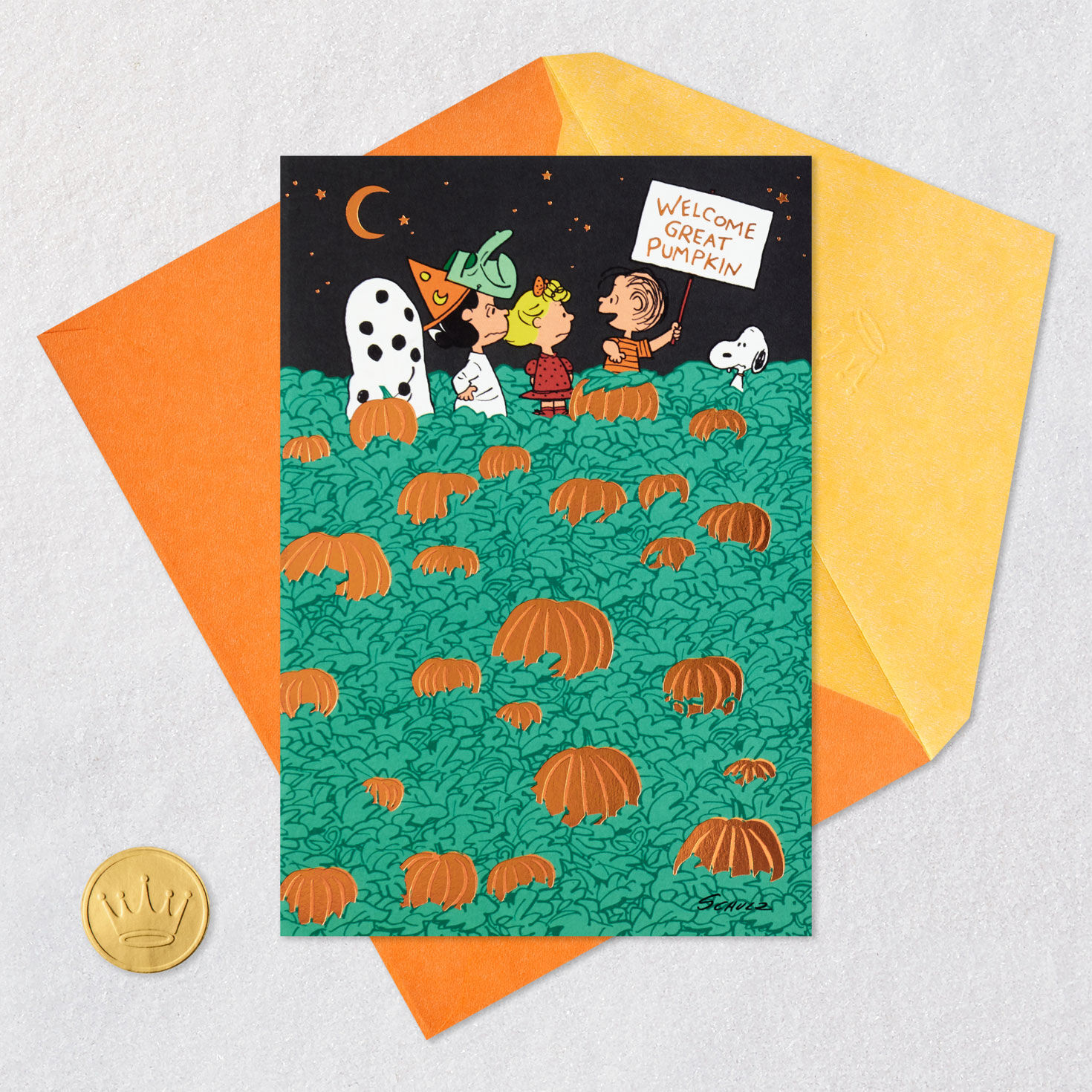 Peanuts® Welcome Great Pumpkin Halloween Card - Greeting