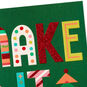 Colorful, Modern Lettering Christmas Card with Glitter Card Front Detail image number 4