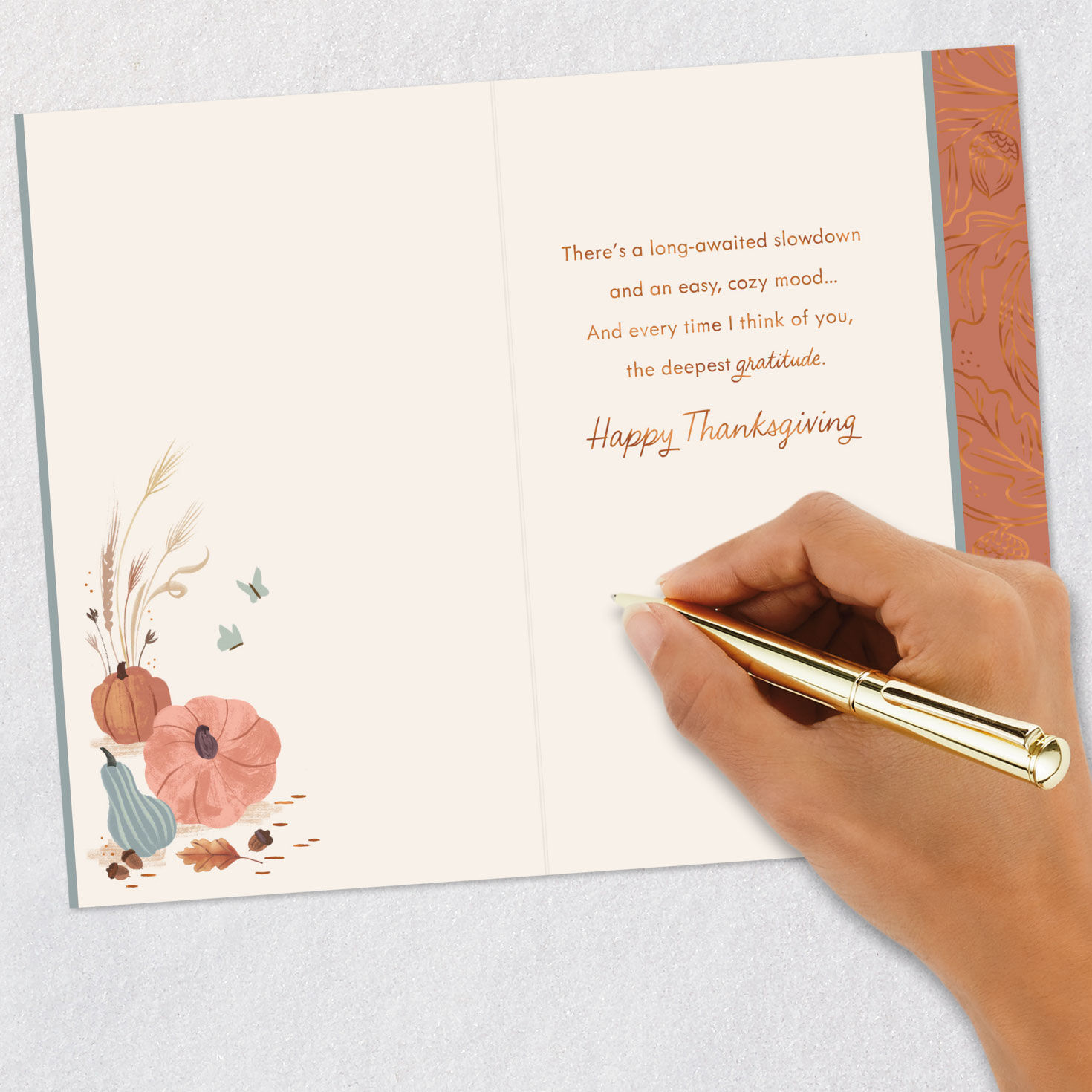 Turkey Illustration Thanksgiving Card Signing card image number 6