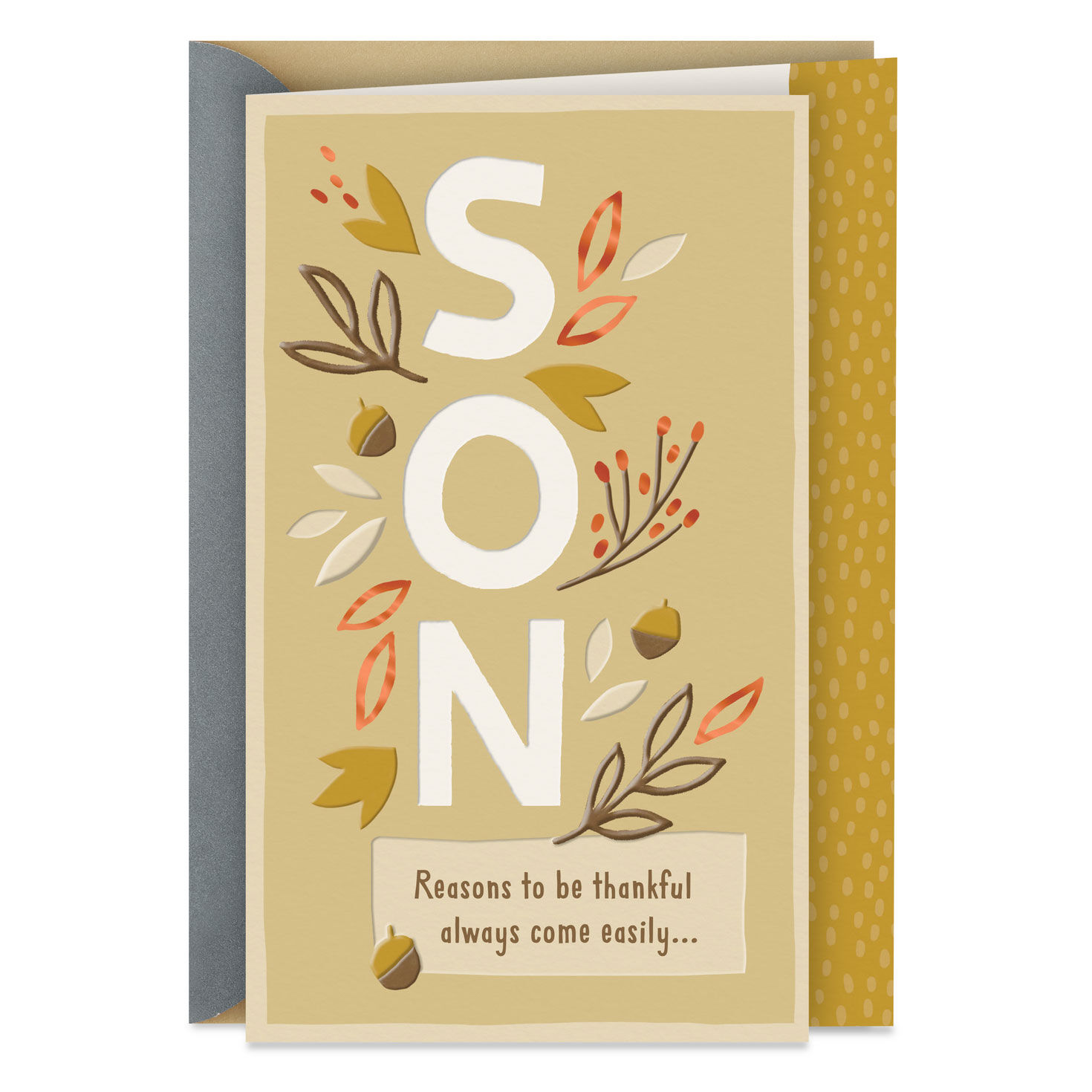 You Make It Easy to Be Thankful Religious Thanksgiving Card for Son