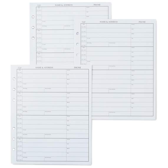 Address Book Refill Pages, , large image number 1