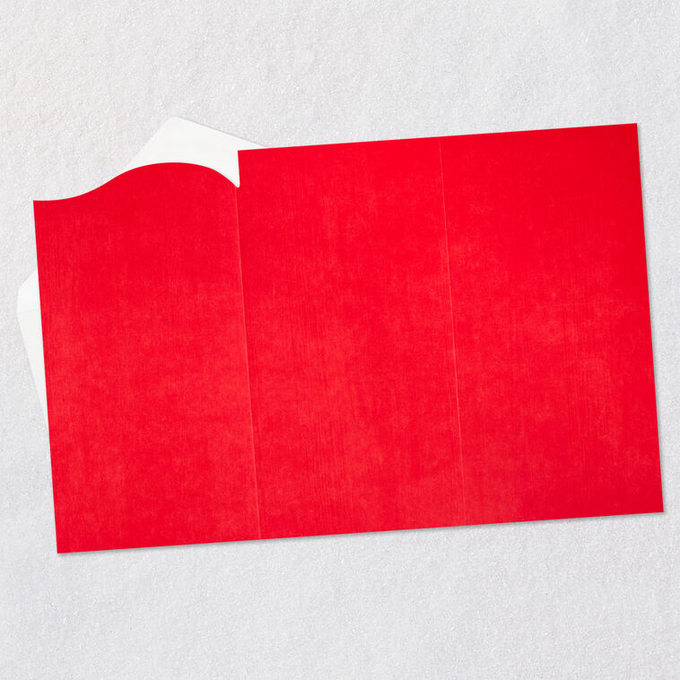 Holiday Greenery and Snowflakes Friend Christmas Card Open card with envelope image number 4