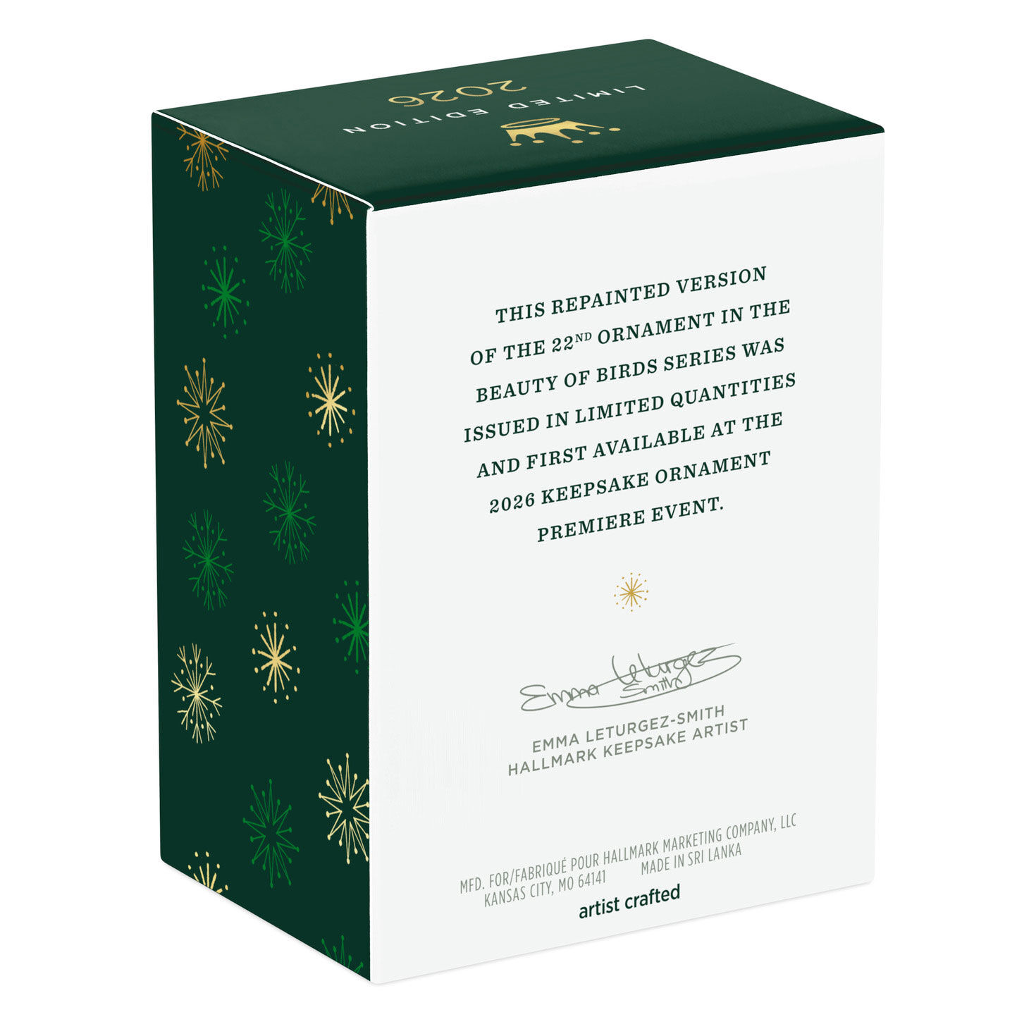 The Beauty of Birds Ghost Magpie Keepsake Ornament Package Back image number 4