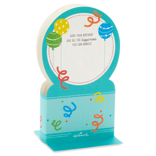 All the Happiness Snow Globe Musical 3D Birthday Card With Motion, 