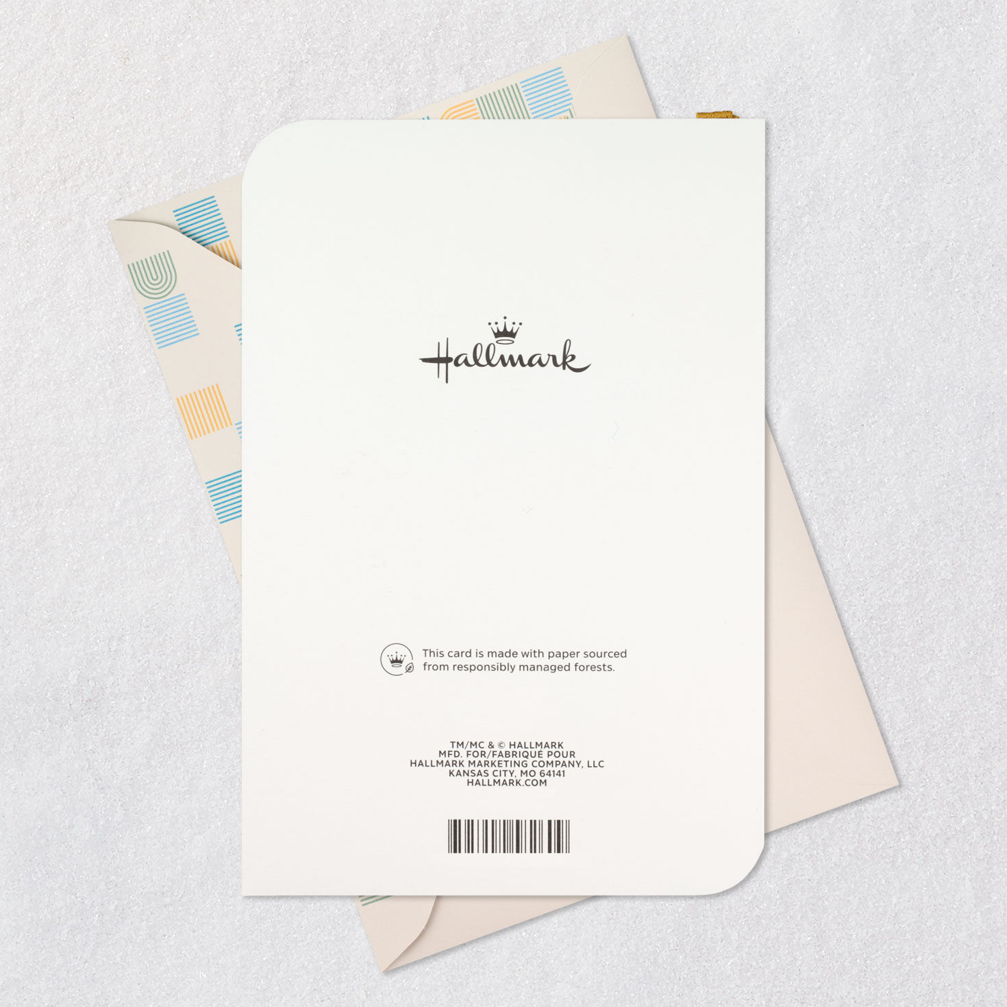 Concentric Arches Father's Day Card for Grandpa Card Back with Envelope image number 8