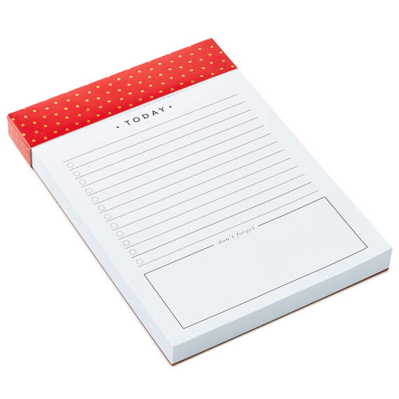 Festive Gold Dots Classic Prompted Memo Pad, , large image number 1