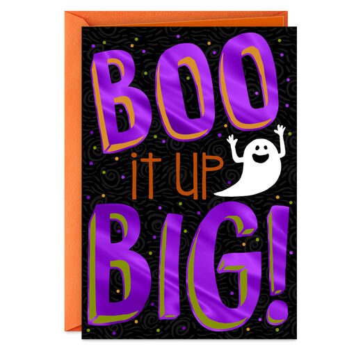 Boo It Up Big Ghost Halloween Card, 