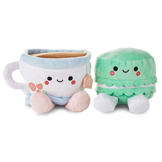Better Together Teacup and Macaron Cookie Magnetic Plush Pair, 3.5", , large image number 2