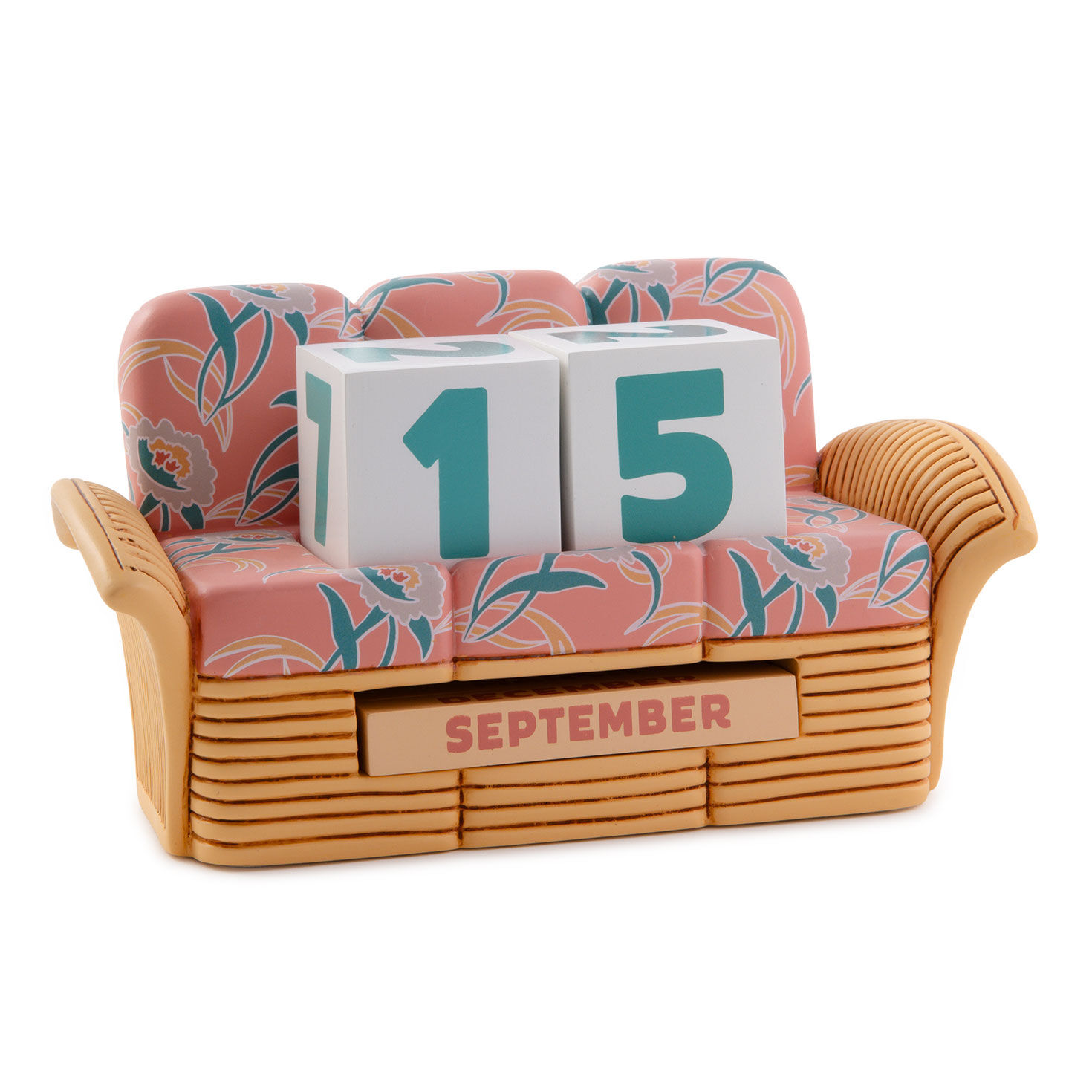 The Golden Girls Floral Rattan Couch Perpetual Calendar