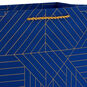 Gold Geometric on Navy Blue Large Gift Bag Handle Detail image number 4