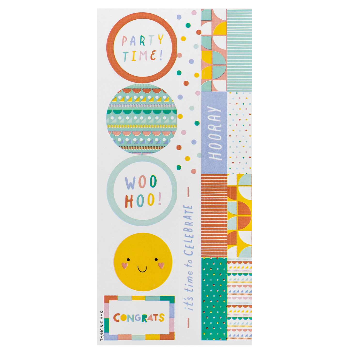 Colorful Pastel Stripes Tissue Paper With Stickers sticker front image number 5