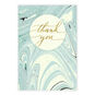 Pale Green Ink Swirls Personalized Thank You Card front image number 2