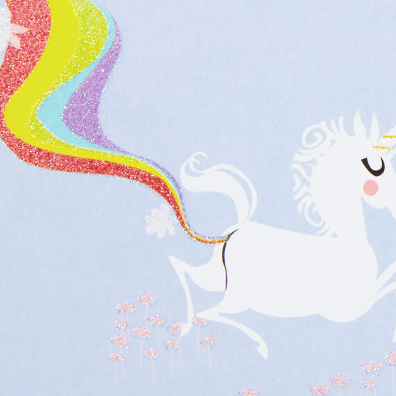 Unicorn Farting Rainbows Funny Birthday Card, , large image number 4