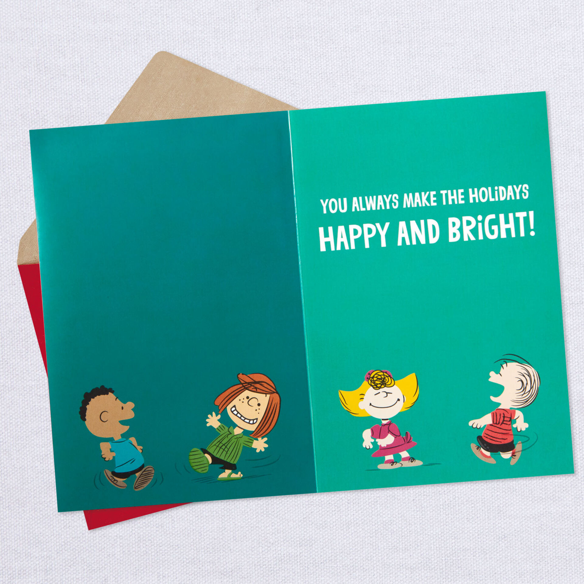 Peanuts® Gang Happy Holidays Musical Christmas Card With Light