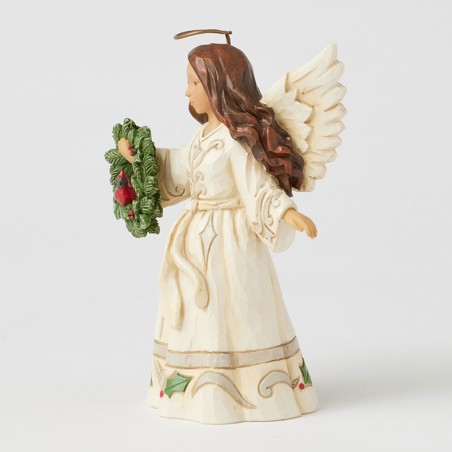 Jim Shore Woodland Angel With Cardinal Wreath Figurine side image number 3
