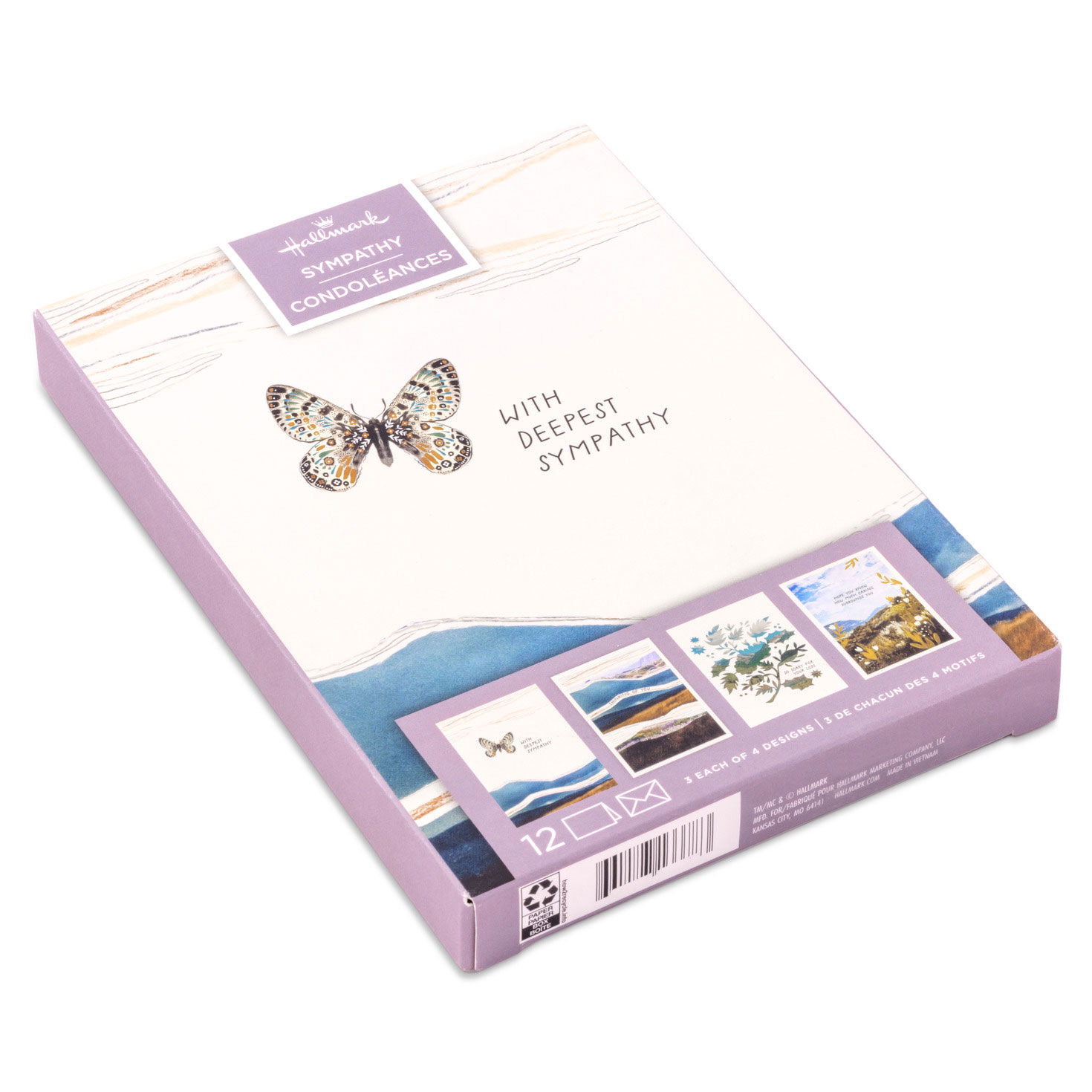 Tranquil Nature Scenes Boxed Sympathy Cards Pack package front image number 2