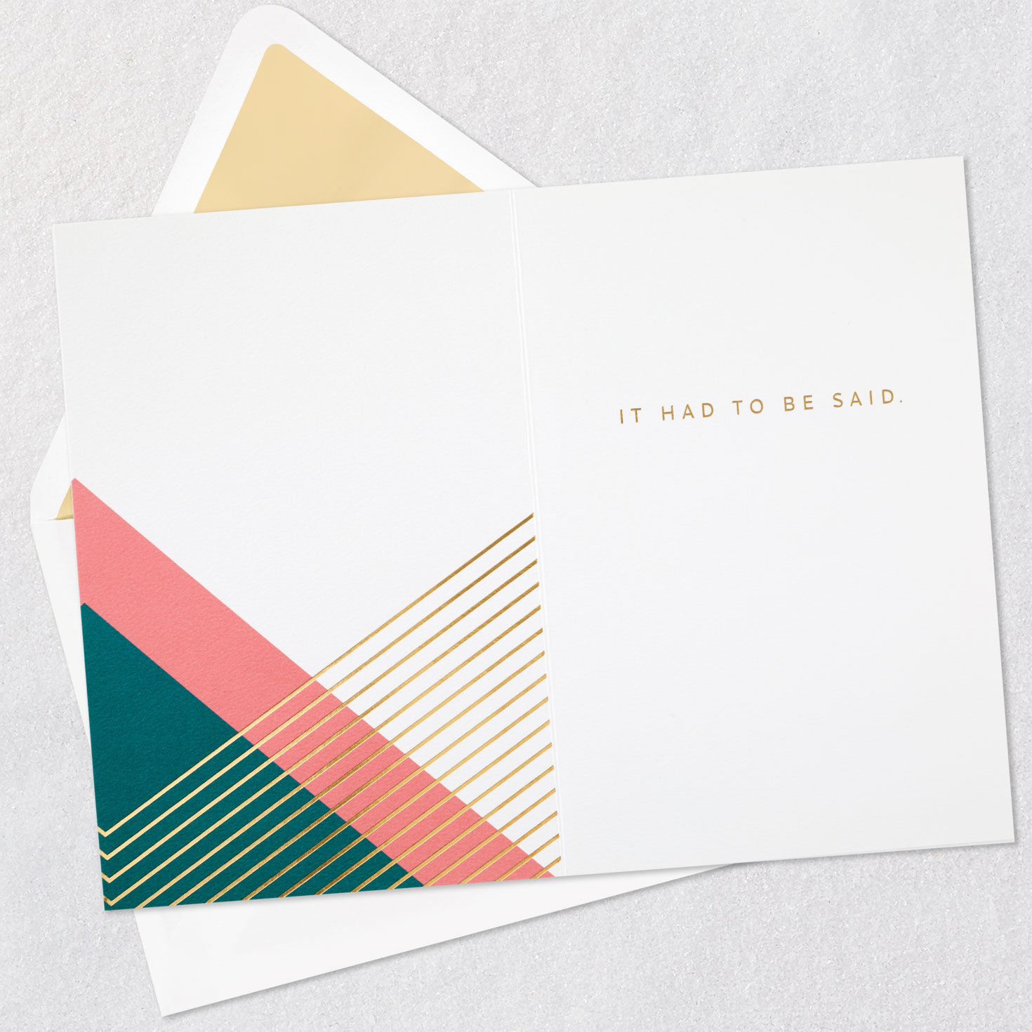 Pink, Green and Gold Stripes Damn Good Mom Card Card Front with Sentiment image number 3