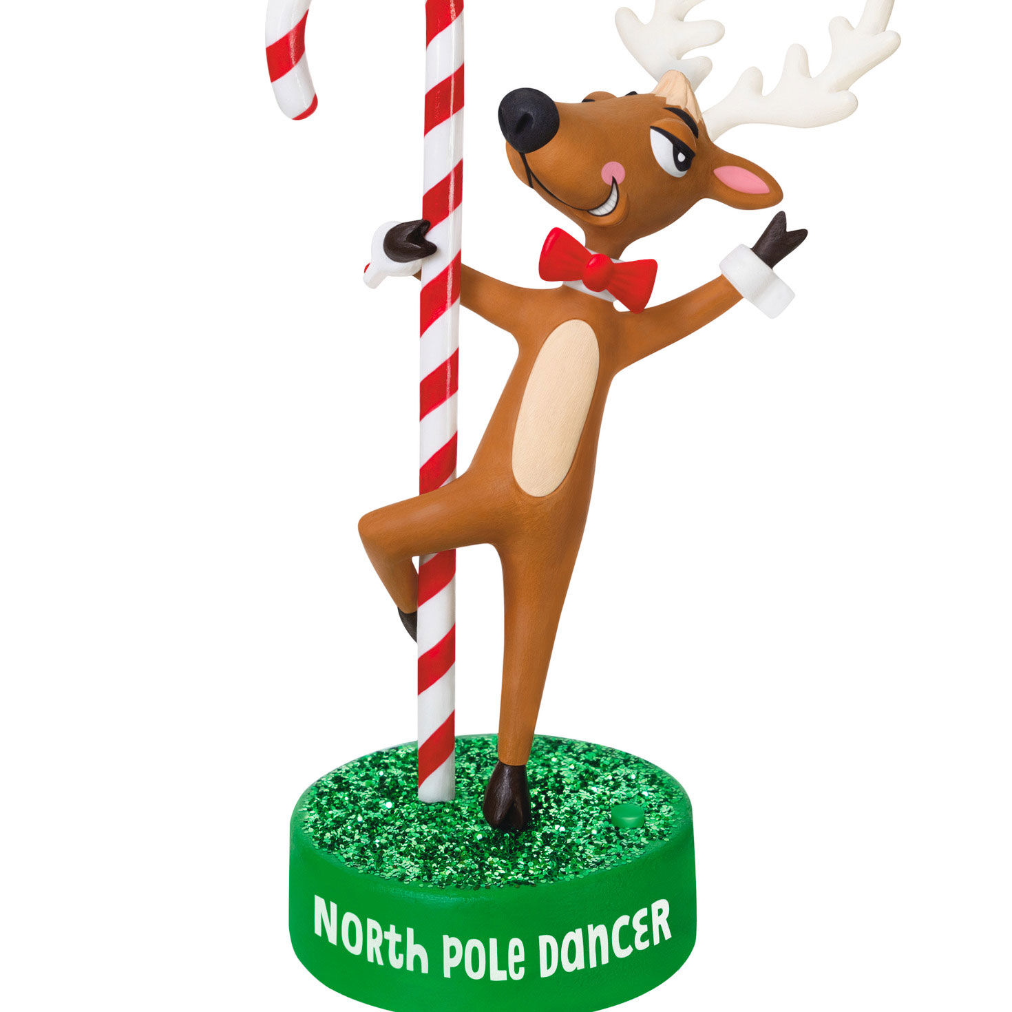 Reindeer Pole Dancer Keepsake Ornament closeup view image number 5