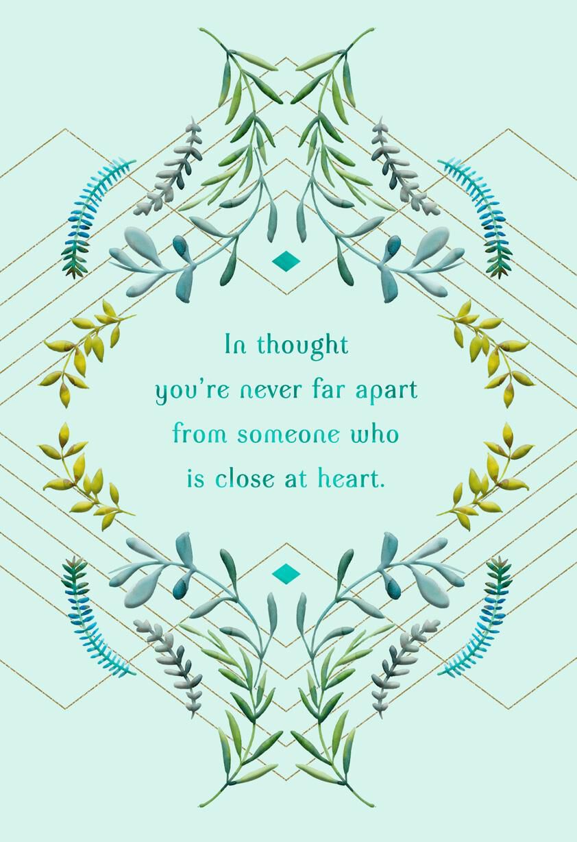 In Thought You're Never Far Apart Miss You Card